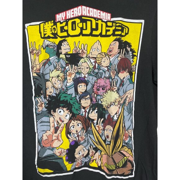 My Hero Academia Funimation Licensed T-Shirt M Black With Colorful Anime Charact - Picture 4 of 7